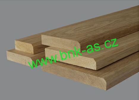 Dřevěný masivní dubový práh 60 x 10 x 2 cm