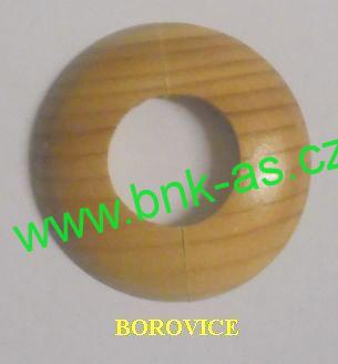 Dřevěná rozeta borovice 1" - 36,5 mm - masiv