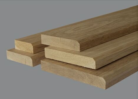 Dřevěný masivní dubový práh 80 x 10 x 2 cm