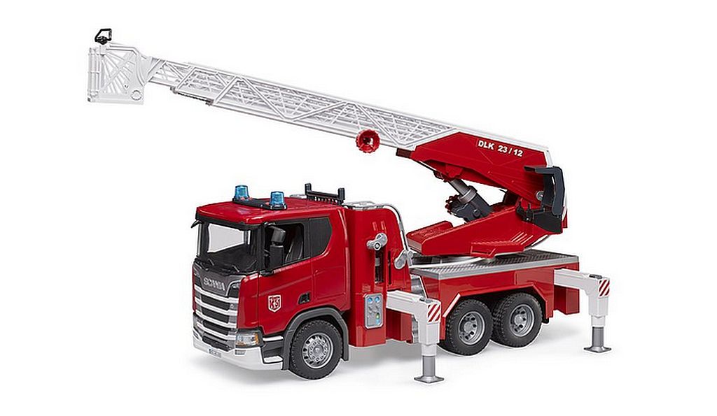 Bruder 03591 Scania Super 560R hasičský vůz s otočným žebříkem