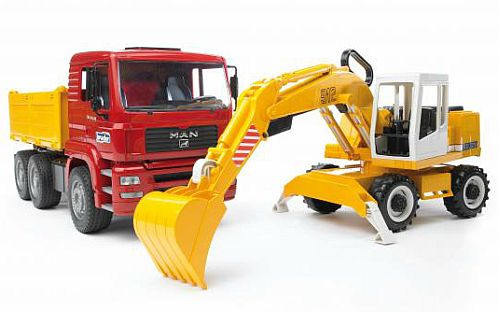 Bruder 02751 MAN + bagr Liebherr