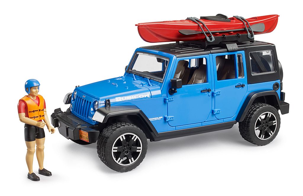 BRUDER 02529 Jeep Wrangler Rubicon s kajakem a figurkou