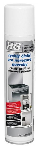 HG rychlý čistic na nerezové povrchy 300 ml