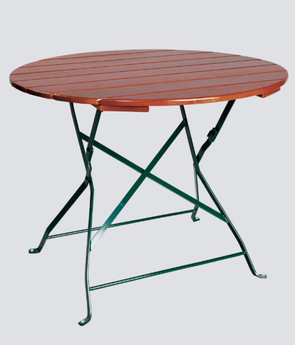 Zahradní stůl Klasik jasan kulatý 103 cm skládací