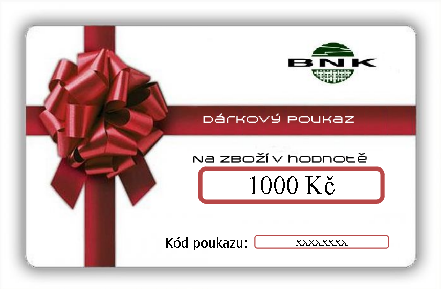 Dárkový poukaz BNK ve výši 1000,-Kč