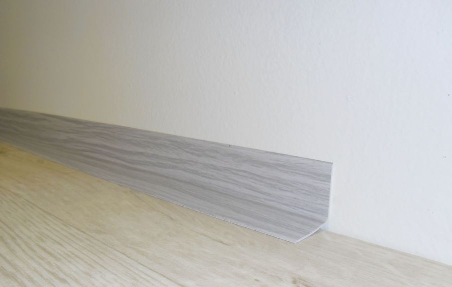 Bolta podlahová lišta 0074 šedé dřevo 30x30mm pvc 1m