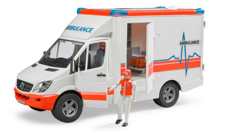 Bruder 02536 MERCEDES BENZ Sprinter sanitka s figurkou záchranáře