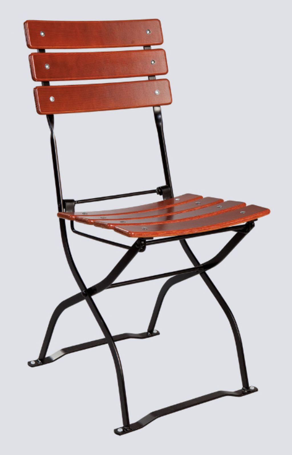 Zahradní židle Arnika jasan skládací, formovaný sedák - 3 opěrky ((3 opěrky))