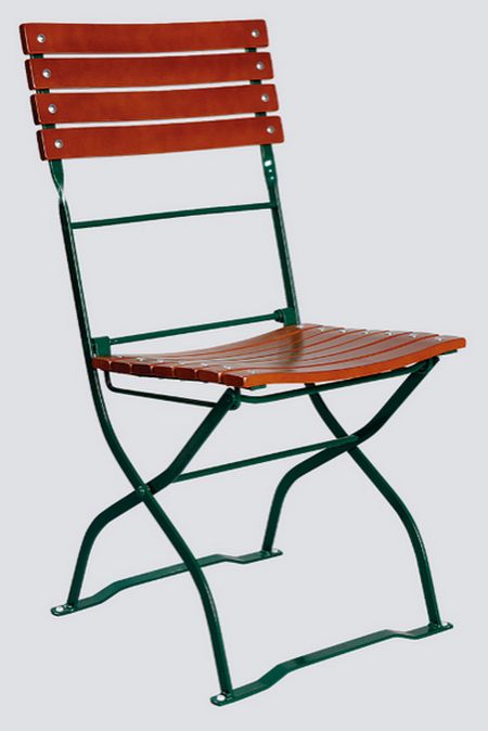 Zahradní židle Pierot jasan skládací, formovaný sedák (úzké laťování)